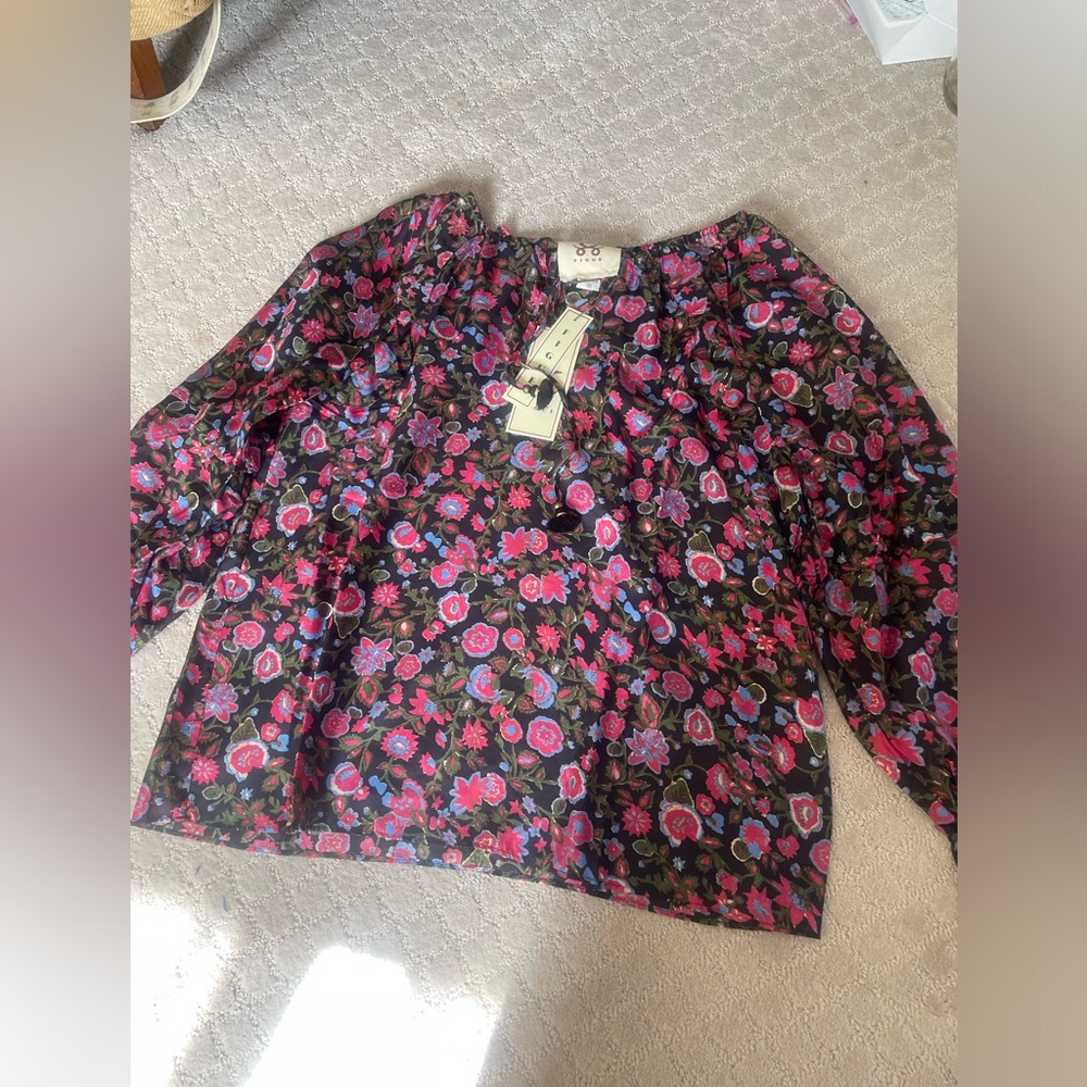 NWT Figue Floral Blouse $495 Size XL